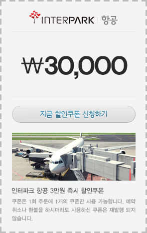 인터파크항공 즉시 할인쿠폰